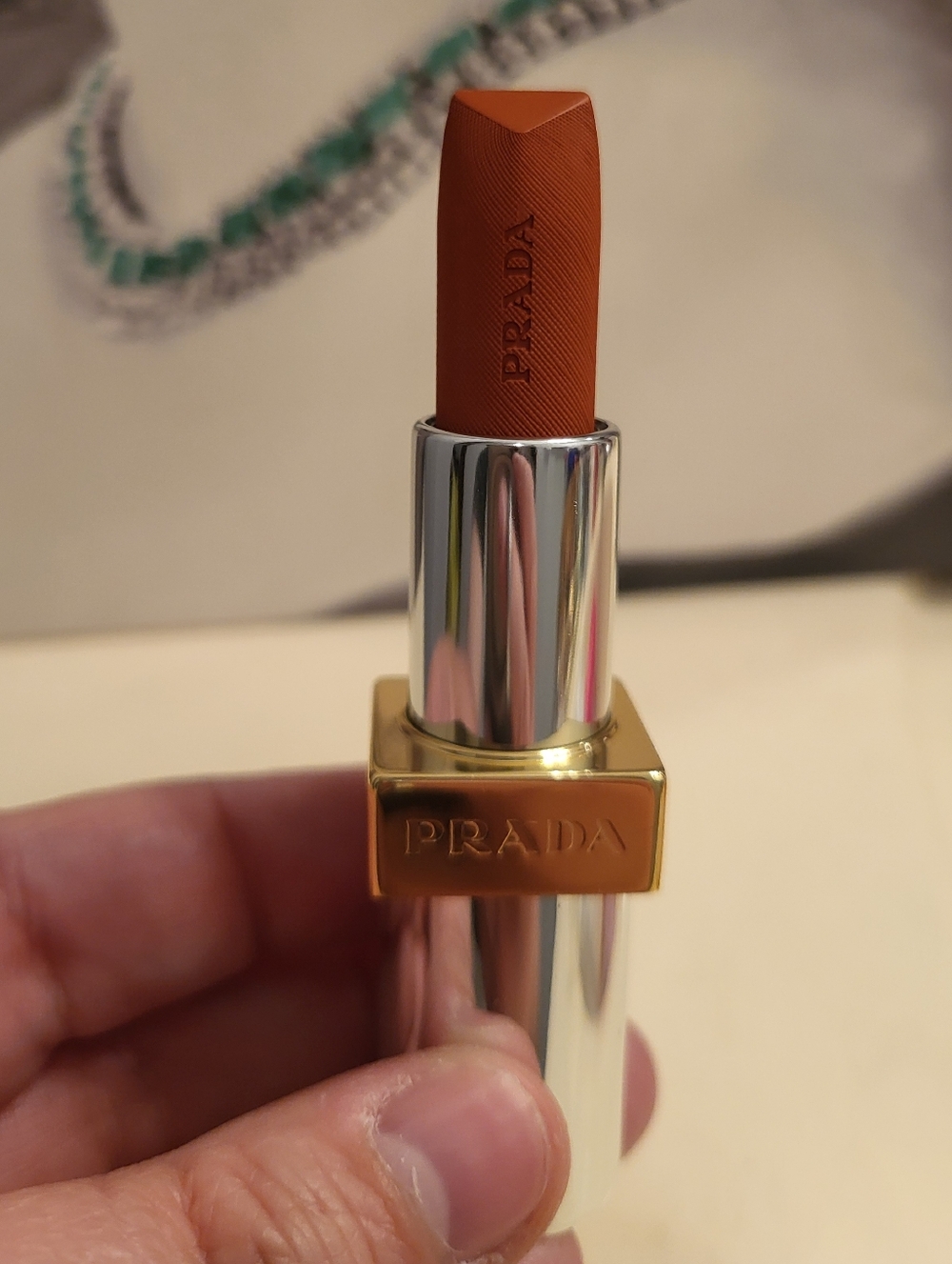 Prada Monochrome Hyper Matte Lipstick - O77 Arancio